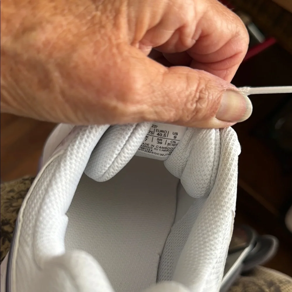 Asics White and Blue Athletic Shoes with Performance Focus
